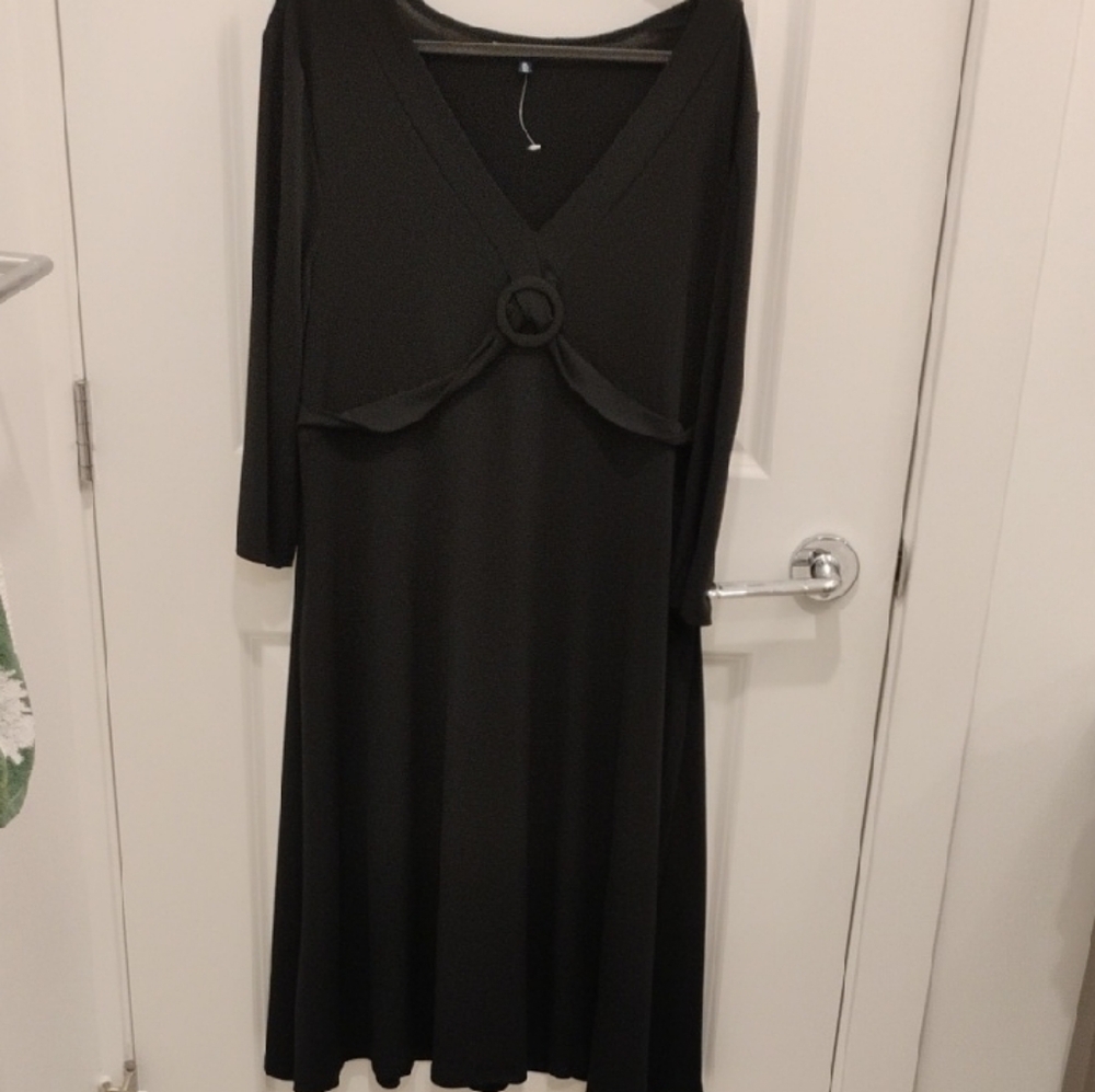 Reitmans Elegant Black Long Sleeve Dress